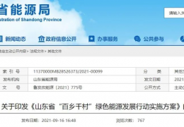 哈爾濱地方政策丨《山東省“百鄉(xiāng)千村”綠色能源發(fā)展行動實(shí)施方案》